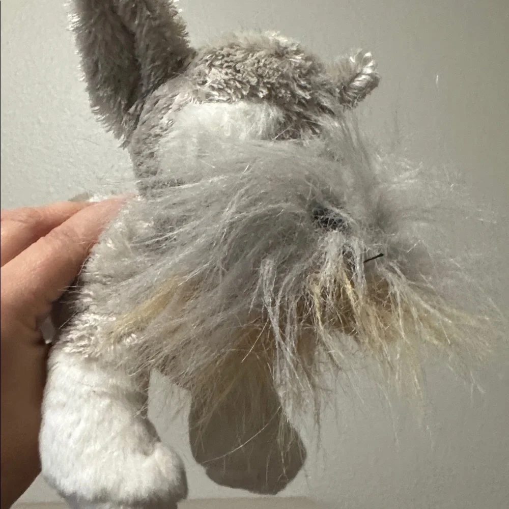 Plush Gray & White Schnauzer Dog GANZ Plush Stuffed Animal Webkinz - Picture 6 of 6